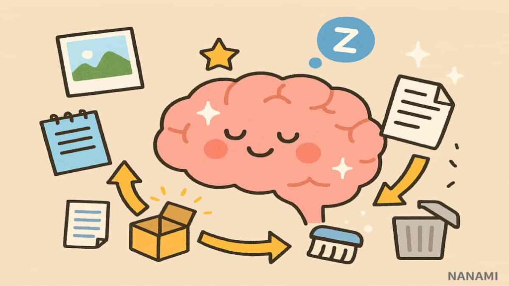 睡眠中に脳は情報を仕分けしている